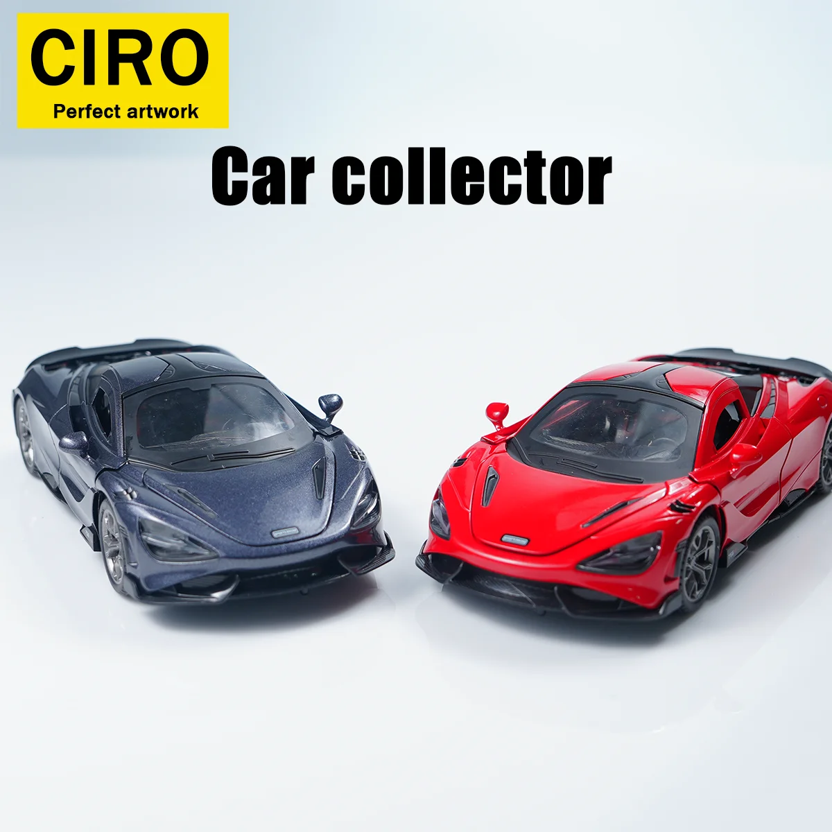 1: 22 مقياس سلسلة نموذج سيارة من سبيكة معدنية مصبوبة، لون أحمر/رمادي مطابق لعبة سيارة رياضية بباب مزدوج هدية عيد ميلاد رائعة للأولاد