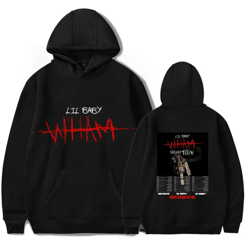 سترة ليل بيبي بغطاء للرأس 2025 Vintage Merch للرجال والنساء بلوفر رياضي هيب هوب