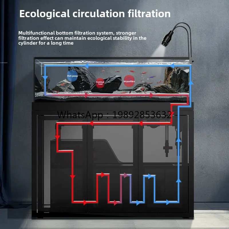 H3-26  Extremely narrow overflow stream tank ecological fish tank aquatic grass wild mining South American native tank screen