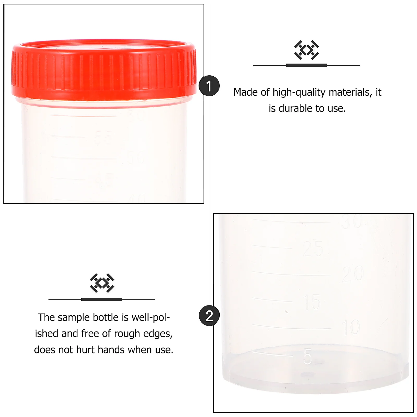 

10 Pcs Sampling Bottle Sample Plastic Useful Specimen Storage Bottles Transparent Laboratory