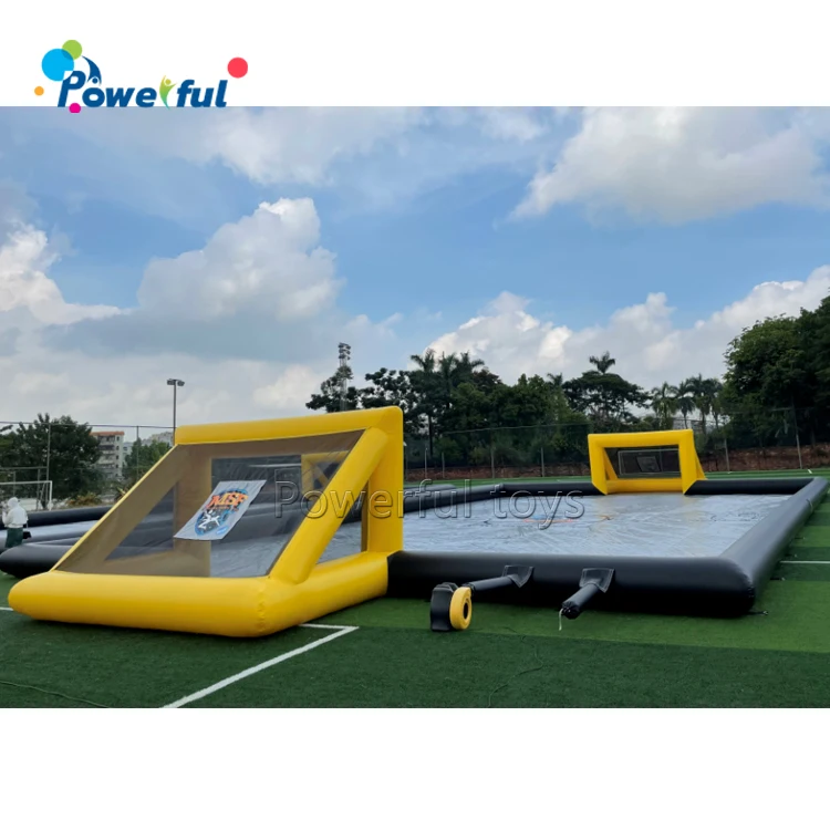 Campo de fútbol inflable del deporte al aire libre del campo del jabón del fútbol de la burbuja gigante para la alquiler