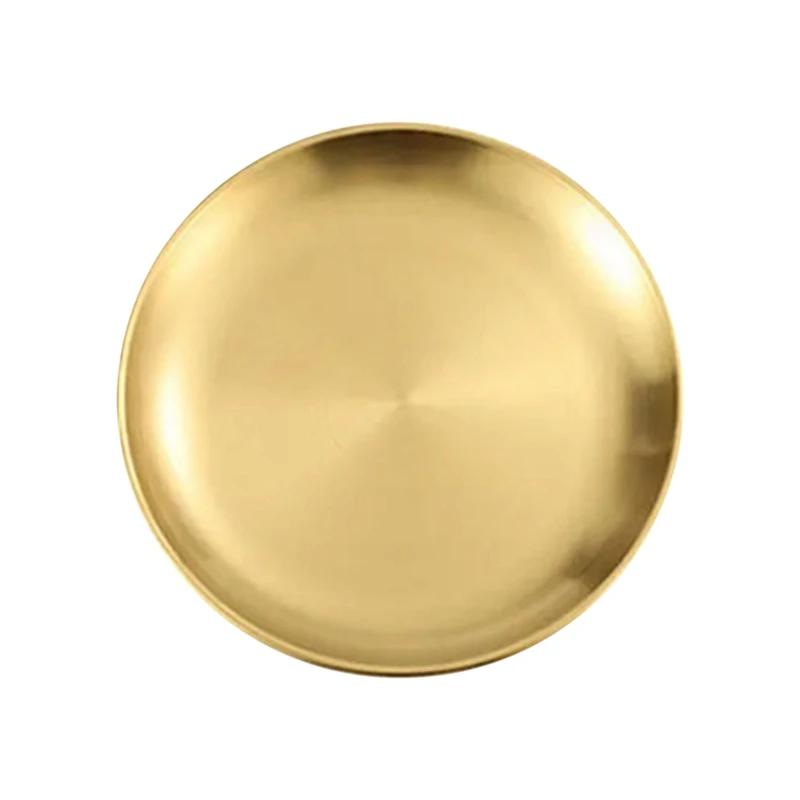 แคมป์ปิ้งจานกันสนิมวางซ้อนกันได้จานเสิร์ฟอาหารสแตนเลส 14 ซม. 1 ชิ้น