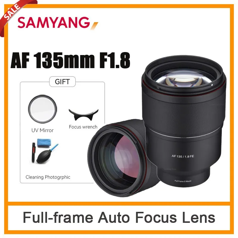 

Samyang AF 135mm F1.8 Auto Focus FE Lens Full Frame Large Aperture Camera Lens for SONY FE Mount Cameras Alpha 1/7/7II/7III/7S