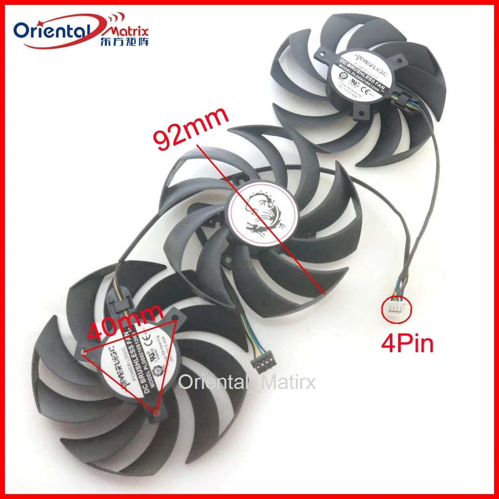 PLD09210S12HH DC12V 0.40A 4Pin For MSI RX6900XT 6800XT 6800 RTX3060 3070 3070ti 3080 3090 GAMING Z X Graphics Card Cooling Fan