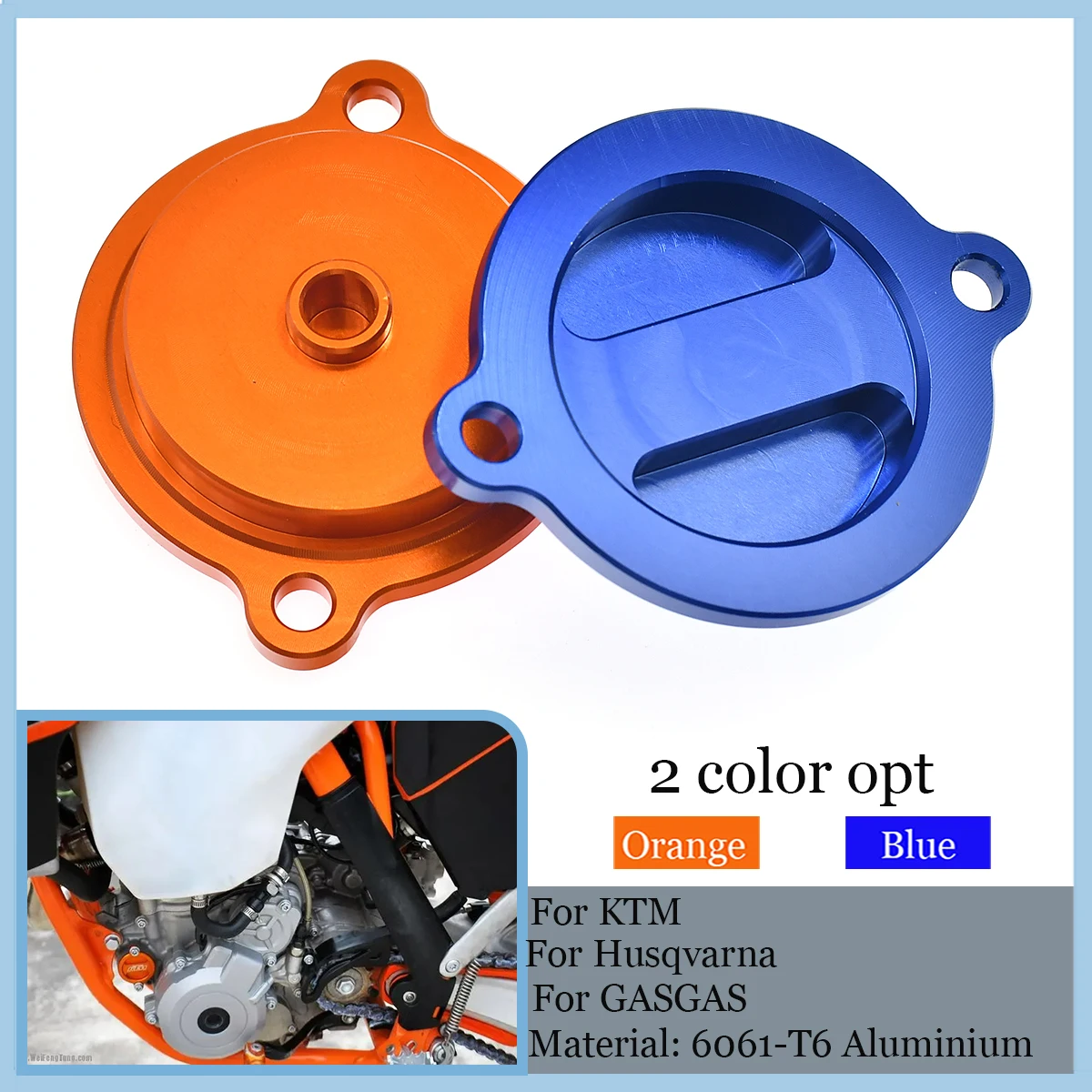 Motocross CNC Engine Oil Filter Cap Cover Plug For KTM SXF XCF XCW EXCF XCF-W FREERIDE FC FE 250 350 400 450 500 530 2013-2022