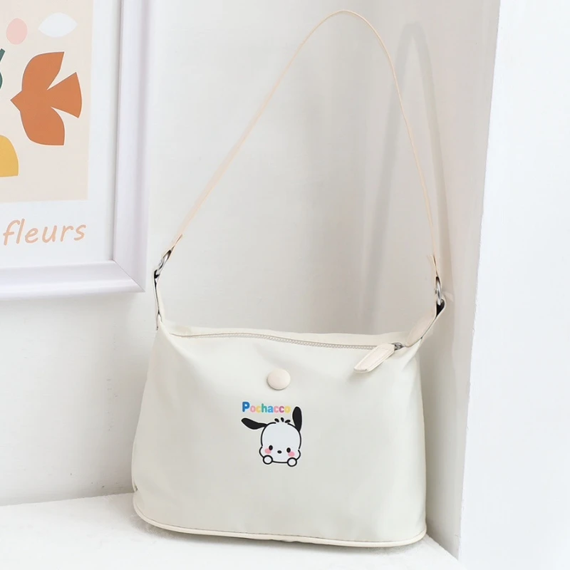 Sanrio Series Cute Kuromi Hello Kitty Underarm Bag Cartoon Cinnamoroll Versatile Casual Commuting Bag Single Shoulder Bag Gift