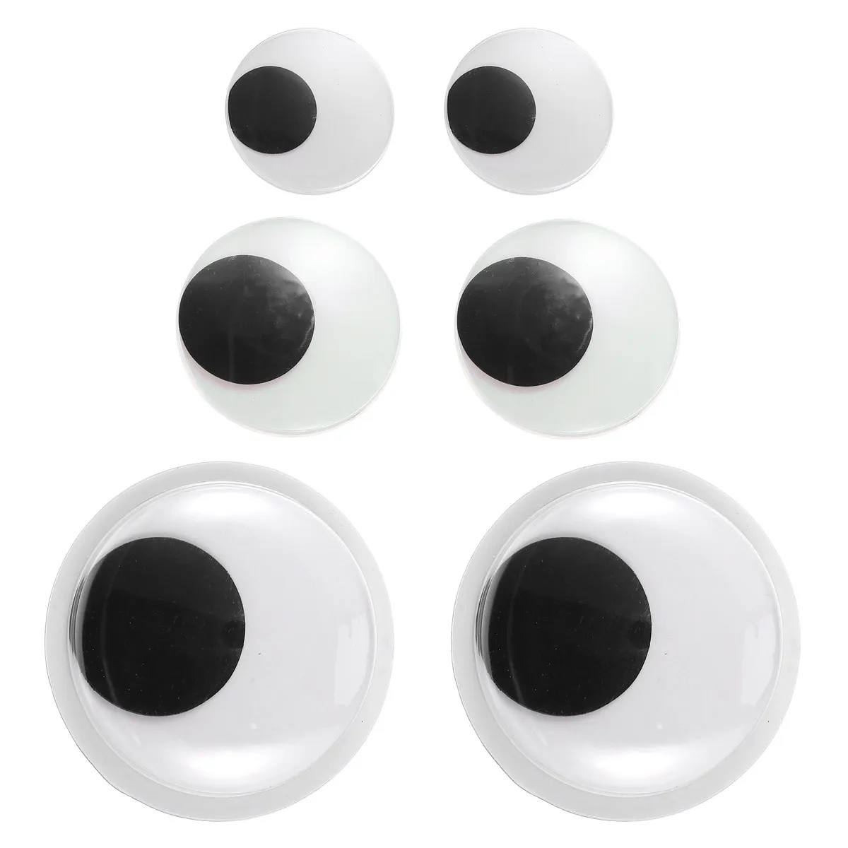 

6Pcs Black White Wiggle Googly Eyes Self-Adhesive Craft Decoration Stickers for DIY Kids Crafts Christmas Party Accessories