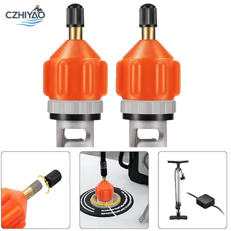 

CZHIYAO 2Pcs Inflatable Boat SUP Pump Adapter Air Valve Converter For Kayak Paddle Board Traditional Pump Connector Universal