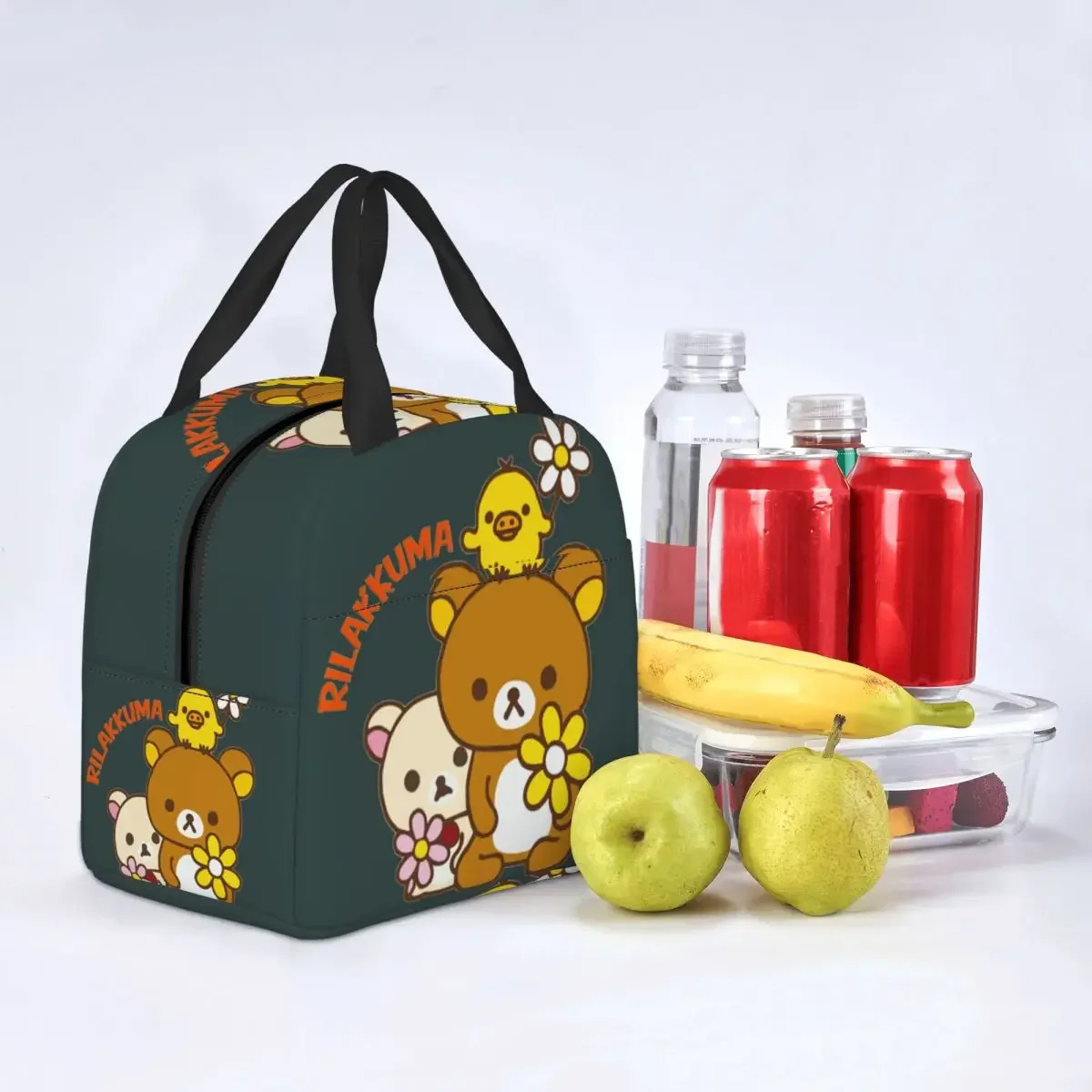 Custom Cute Rilakkuma Lunch Bag Women Warm Cooler Insulated Lunch Boxes for Student School