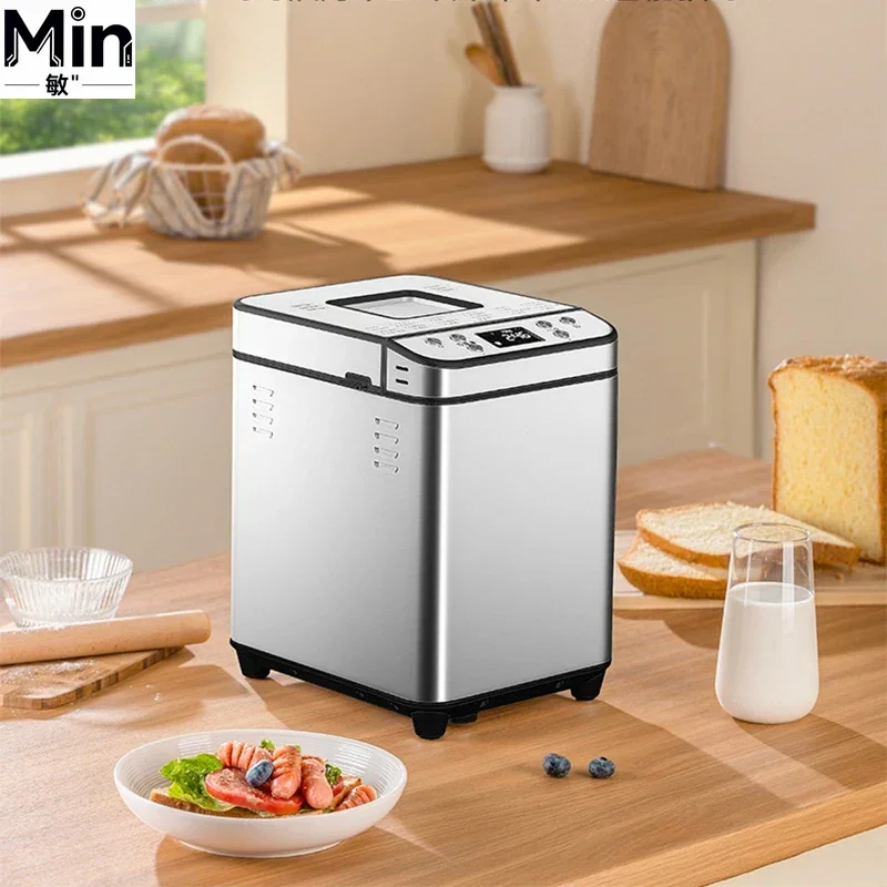 1000g Capacity Stainless Steel Automatic Bread Maker 25 Baking Modes Auto Dough Kneading Machine For Home Baking Use