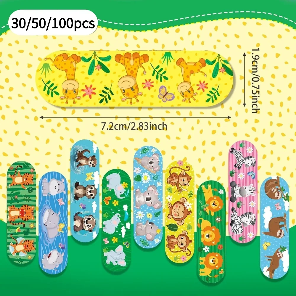 ホット 30/50/100 個子供用包帯かわいい漫画子供用粘着防水通気性バンドエイドステッカー保護女の子男の子
