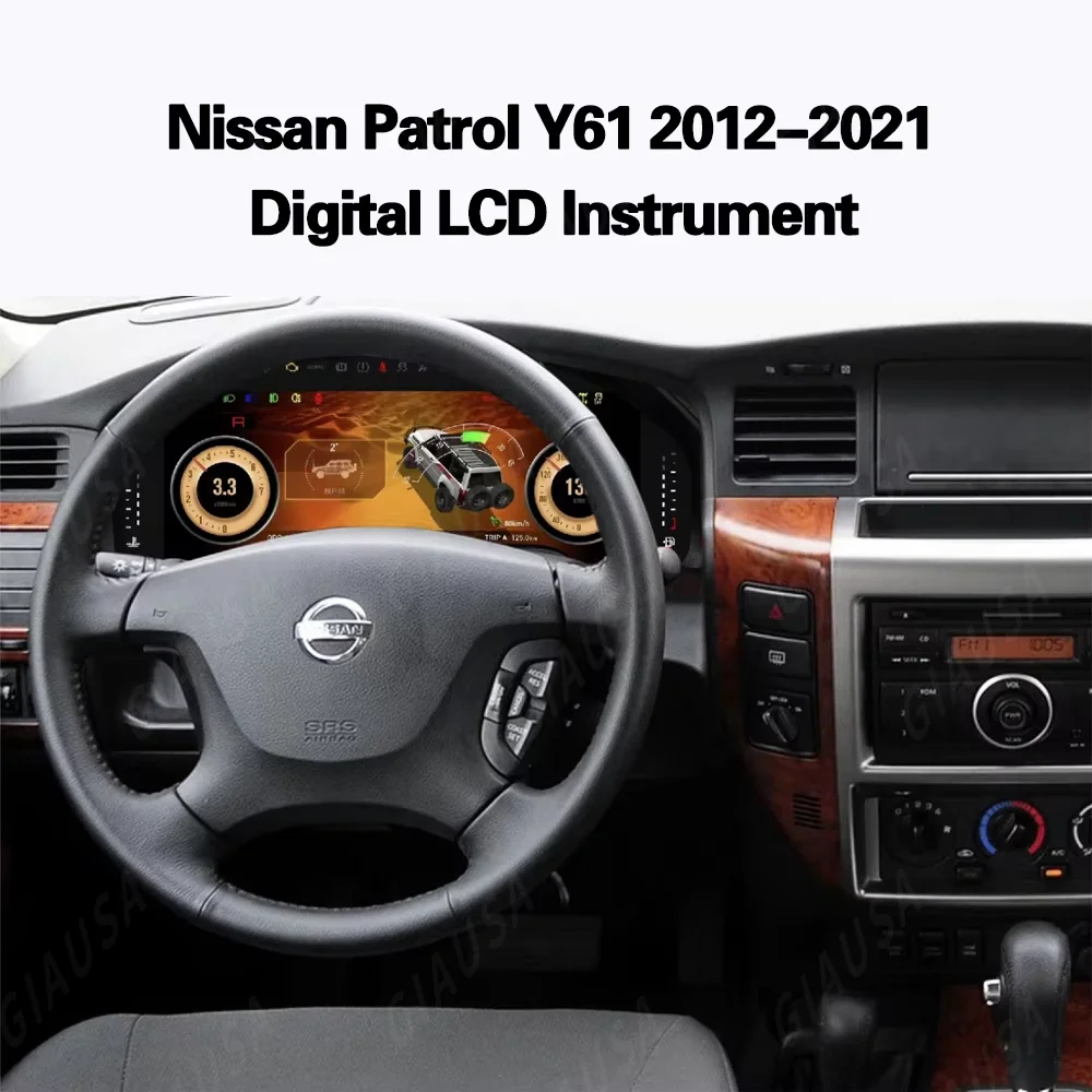 LY Car Digital Cluster For Nissan Patrol Y61 2006-2022 Armada Dashboard Speedometer Android Auto Radio Stereo Multimedia Player