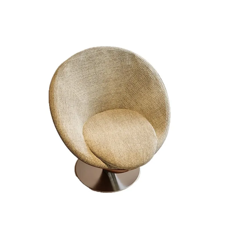 

Medieval single sofa chair designer creative light luxury rotatable leisure chair household bedroom dressing stool leisure