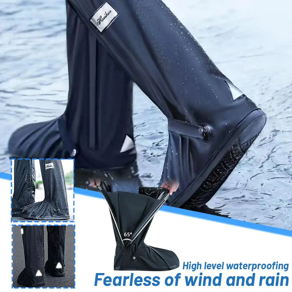 Cubierta de zapatos de agua para exteriores, cubierta de tubo alto, impermeable, antideslizante, lluvia, ciclismo, servicio de juego, vadear en motocicleta, pesca, senderismo, P K3E1