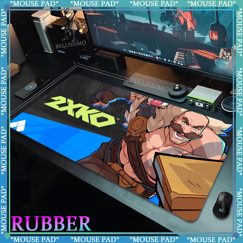 2XKO-S Anime Game MousePad Ahri Game Accessories League of Legends Game Keyboard Pad Computer Cabinet Desk Pad Rubber Mouse Pad
