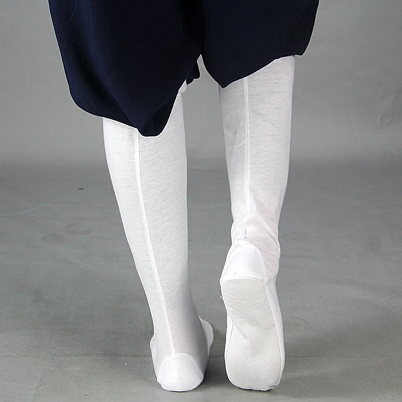 Unisex Cotton White Hanfu Cosplay Socks Chinese Ancient History Socks Princess Kungfu Tai Chi Martial Arts Taekwondo Accessories