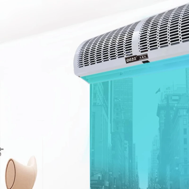 90CM-180CM Commercial Air Doors Remote Control Adjustable Stalls Air Curtain Machine Nano Spray Paint Mute Energy Saving Low Noi