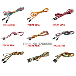 1007 22AWG Pure copper cable male to female electronic jumper DuPont 2.54mm wire cable 1/2/3/4/5/6pin pitch 2.54mm