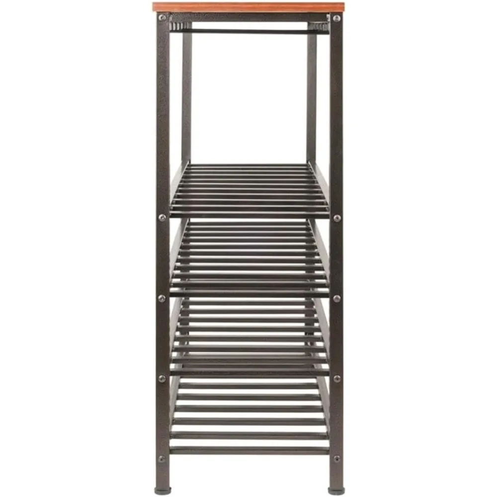 Weinlager aus Holz, Antikbronze, 30,5 cm B x 30,5 cm H x 35,02 Zoll T