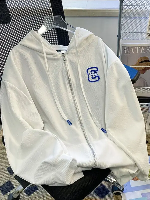 

plus Size 300 Pou Double Layer Hooded Long Sve Denim Jaet Women's Slim Fit Trendy Outerwear Casual Loose Sle Polyester