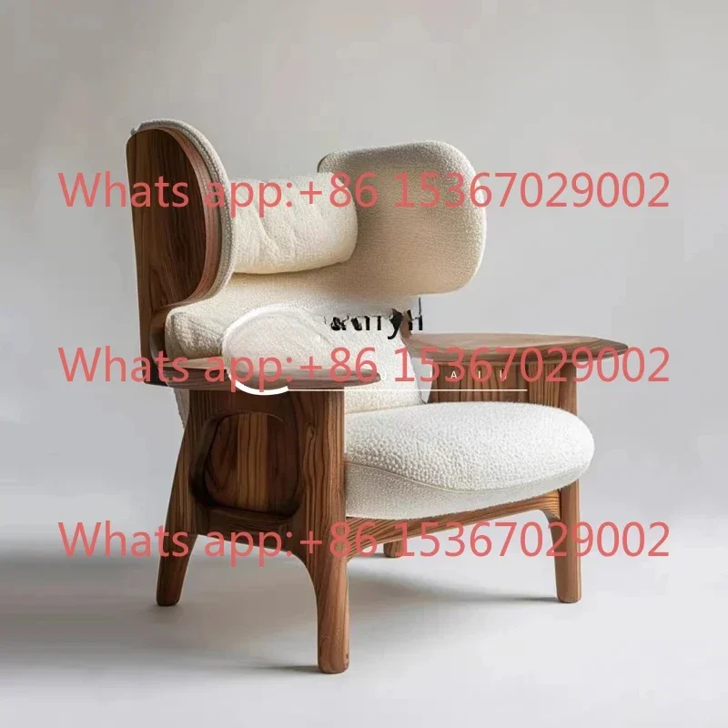 Italian style, retro solid wood leisure, living room bedroom single, medieval single sofa chair