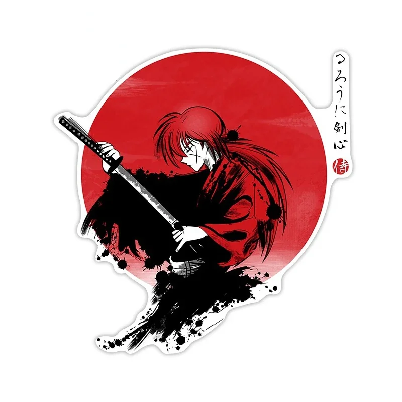 Car Stickers Personality Swordsman Japan Samurai Decals Car Motorcycle Rear Window Decorative Decals Waterproof ,15cm
