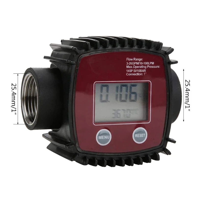 High Accuracy Digital LCD display Diesel Fuel Turbine Flowmeter Electronic Chemicals Liquid Adblue K24 Oil Flow meter