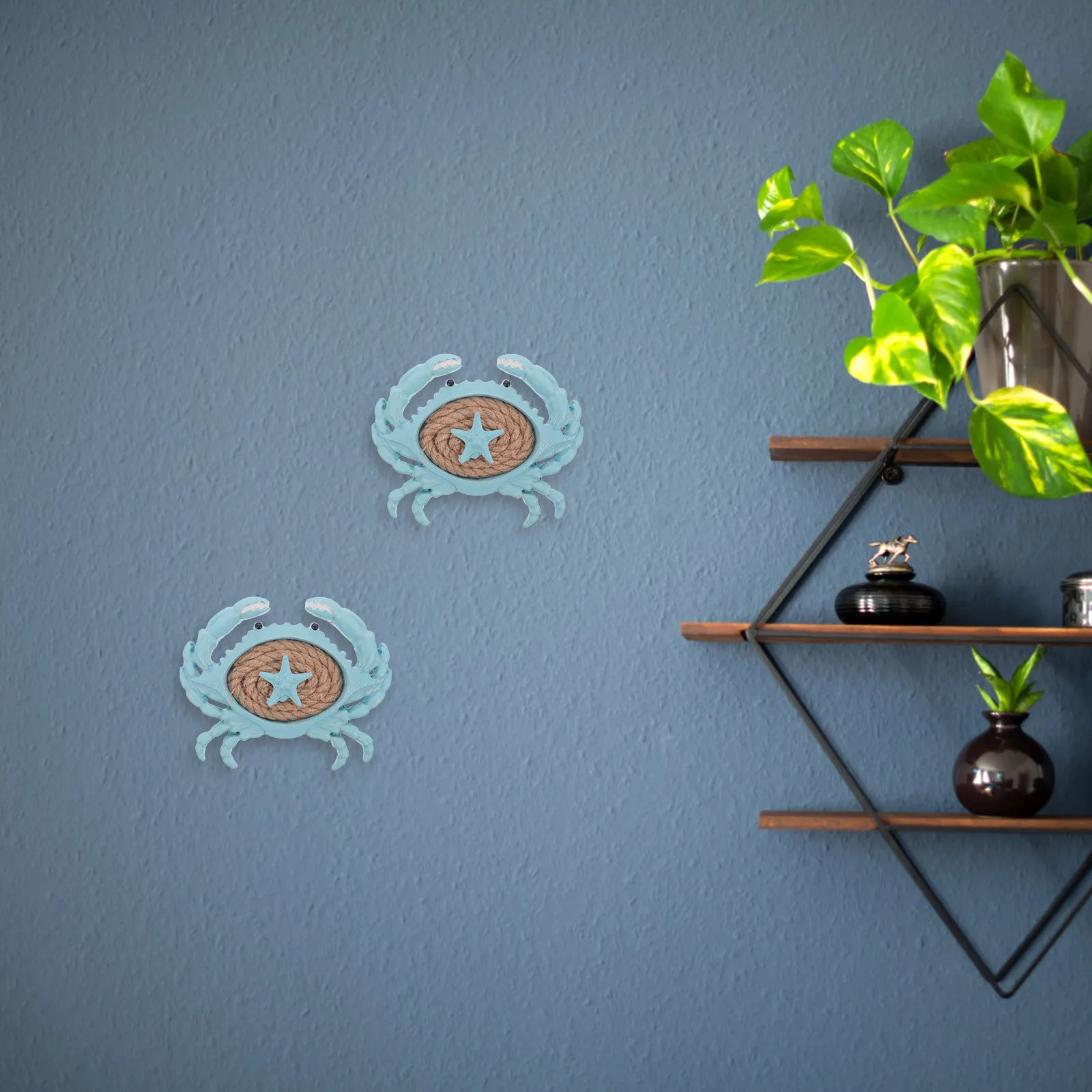 

Decoration Nautical Theme Kitchen Beach Home Wall Hangings Living Room Blue Ocean Themed Crab for