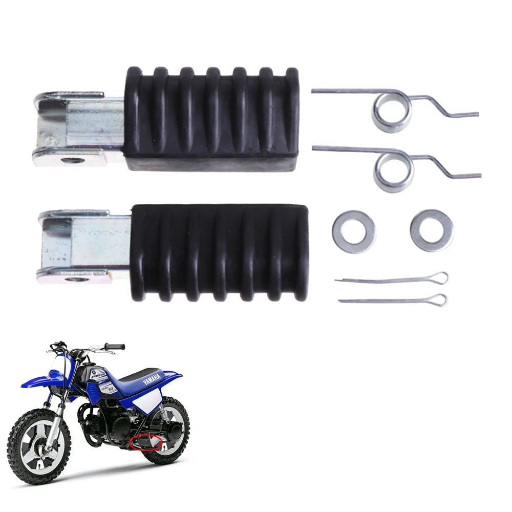 

Motorcycle Left & Right Footrest Foot Rest Pedal Pegs For Yamaha PW50 PW80 PW 50 80 Dirt Pit Bike Motorbike ATV Quad