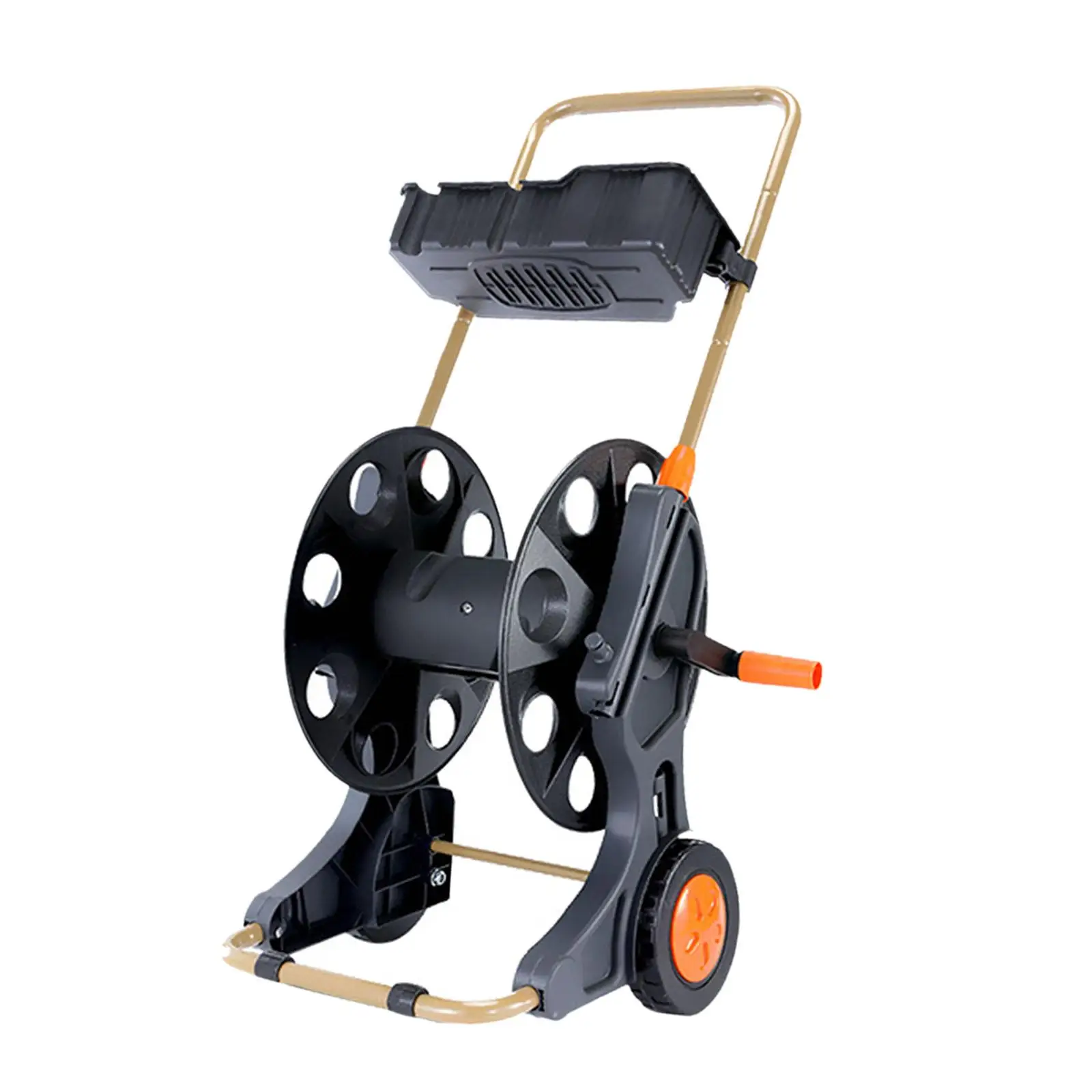 Garden Hose Reel Cart Hose Winding Reel Heavy Duty Gardening Tool Pipe Storage Rack for Car Washing Outdoor Lawns Outside Patio