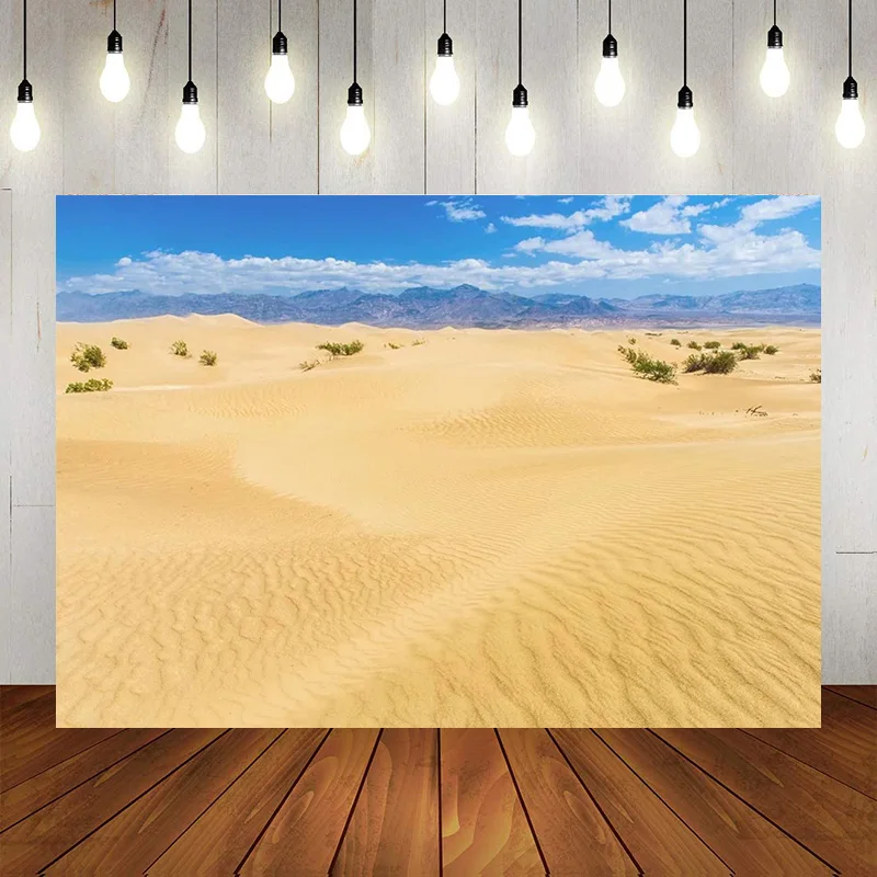 Gobi خلفية التصوير الصحراء ، الكثبان الرملية ، السماء الزرقاء متفرقة ، مشهد الجبال الغيوم ، خلفية الصورة ، الدعائم راية