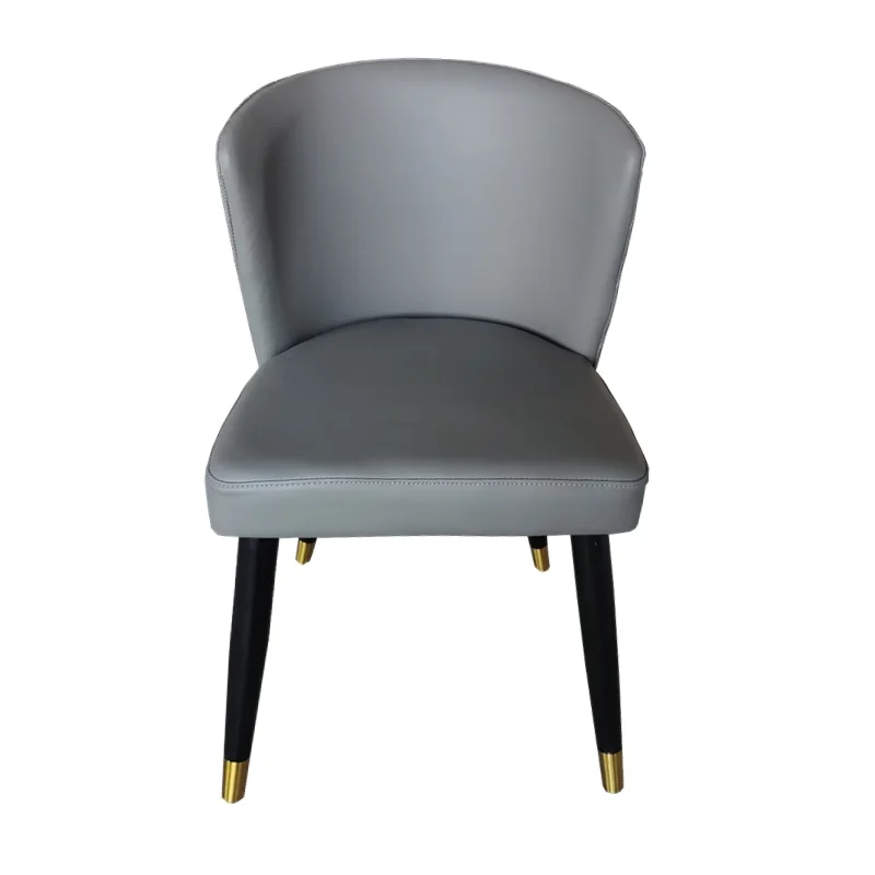 

Factory wholesale light luxury velvet surface modern shell curved solid wood soft bag back chair restaurant home dining chair ma