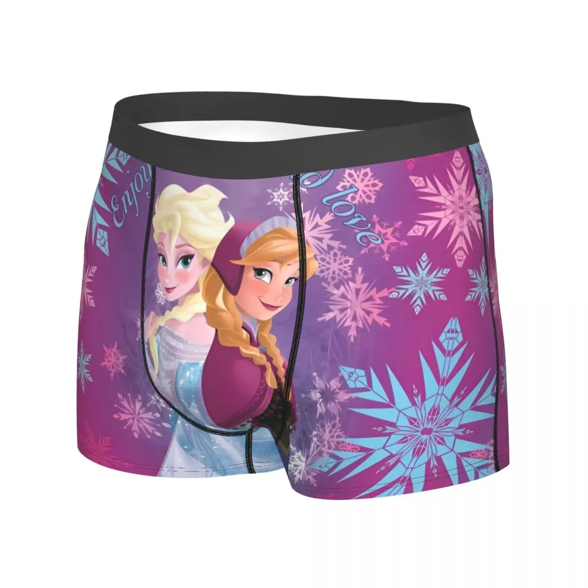 Frozen Elsa Underwear Elastic Underpants Printed Boxer Brief For Man Pouch Large Size Boxershorts