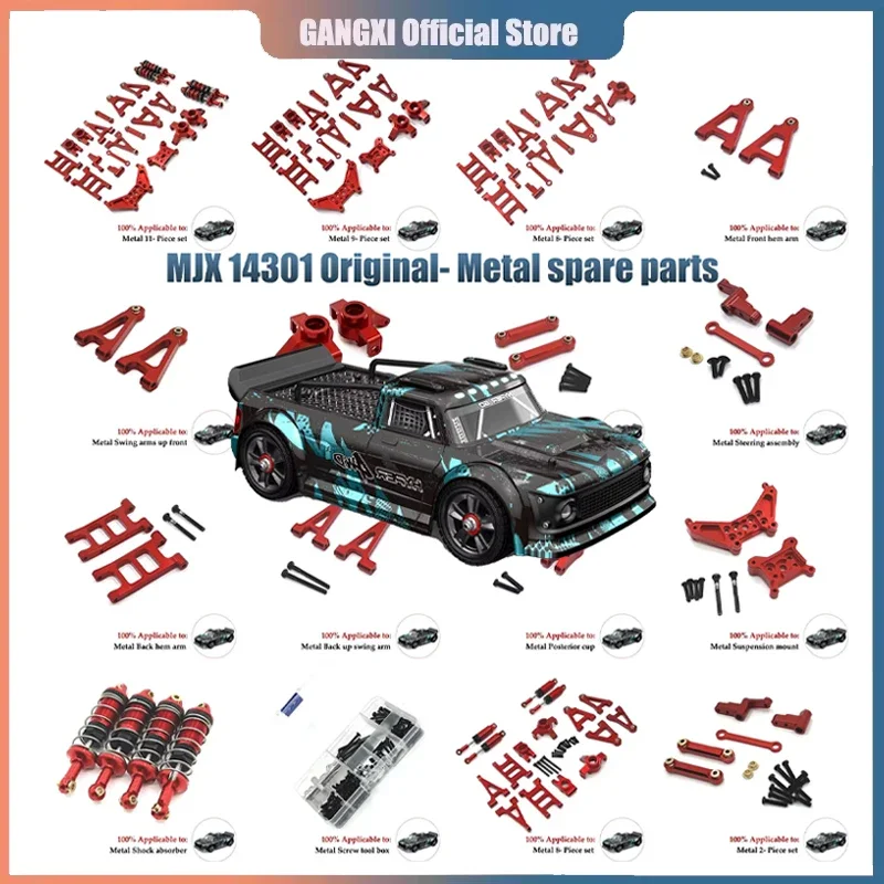 For MJX Hyper Go 1/14 RC 14301 14302 14301 Car Metal Seering Assembly Steering BLOCK Rear Hubs Etc. Upgrades Parts Accessories