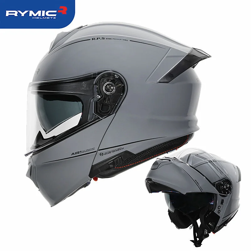 2021 2 Gifts Unisex Racing Flip Up Motorcycle Helmets Modular Dual Lens Motocross Helmet Full Face Safe Helmet  ECE DOT