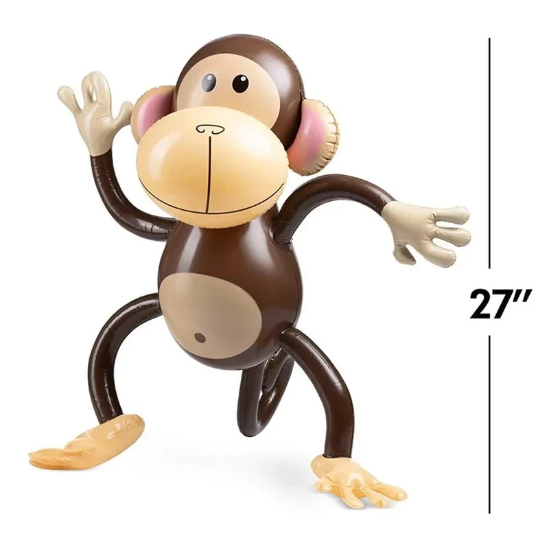 PVC Inflatable Monkey Balloon Inflatable Animal Monkey Toy Kids Happy Birthday Party Decors Kids Favor Monkey Ballon Photo Props