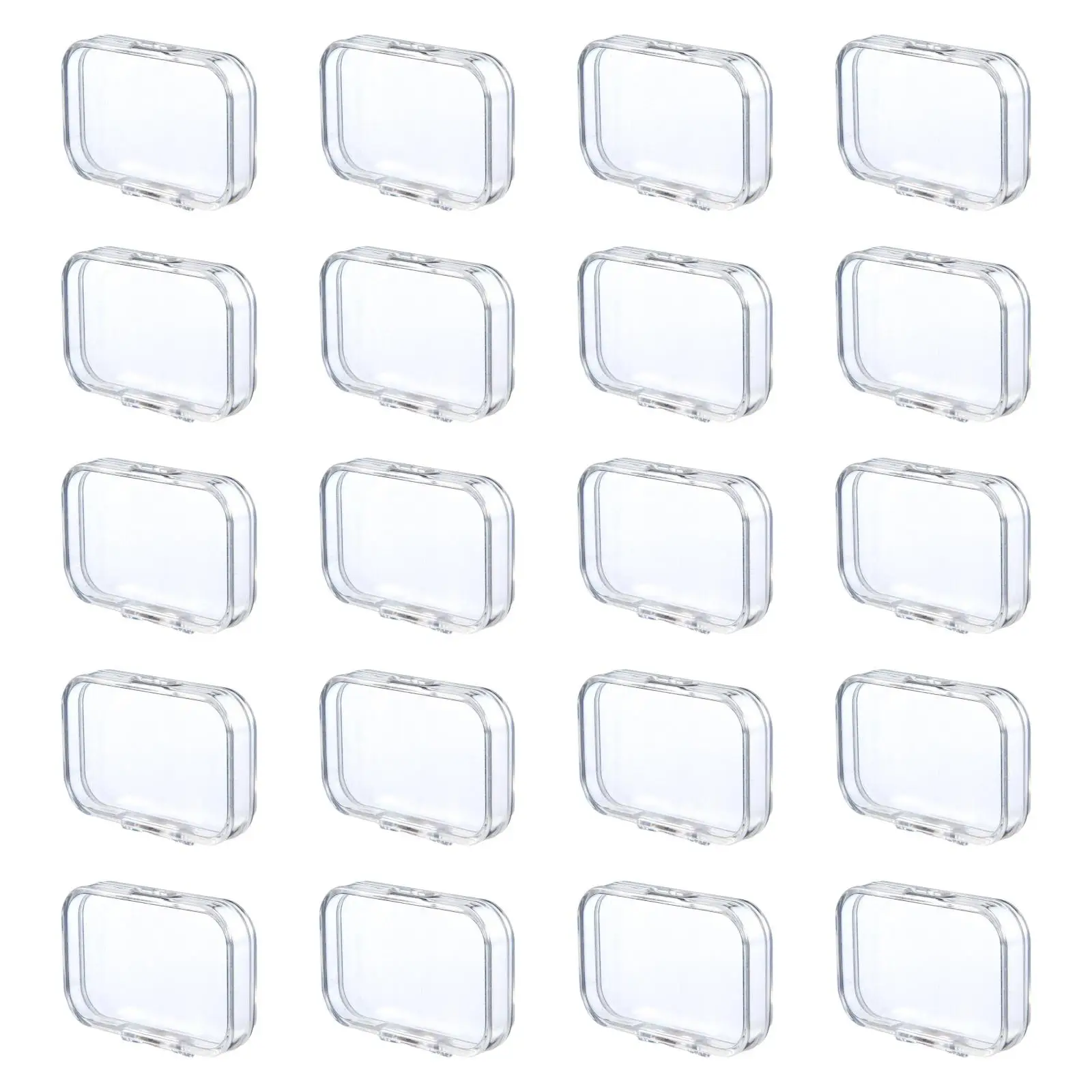 

20x Anime Badges Display Box Portable Dustproof Organizer Desktop Storage
