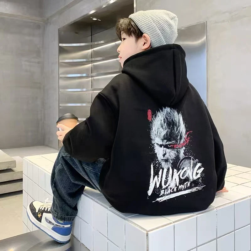 

Girls' hoodie Spring and Autumn 2025 new spring children's clothing foreign fashion loose niche hooded children's top spring