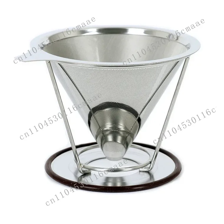 New Double-layer Coffee Filter 304 Stainless Steel Drip Coffee Rack Funnel Basket Coffee Filter WY70902