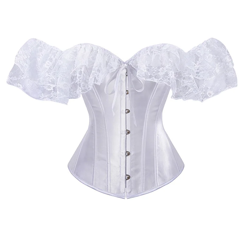 Satin Lace Short Sleeve Shapewear Spot Halloween Equipment Costume