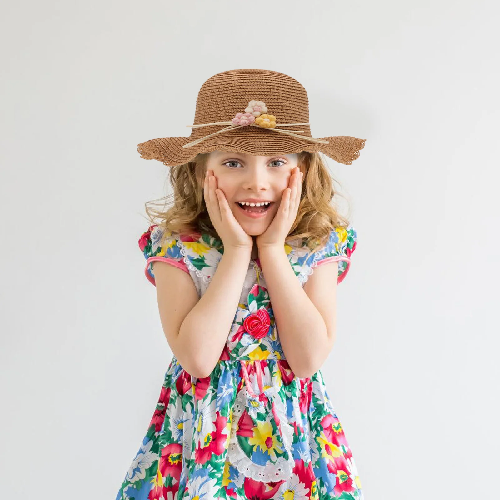 

Hat Bag Set Bucket 's Beach Breathable Hats Grass Anti Play