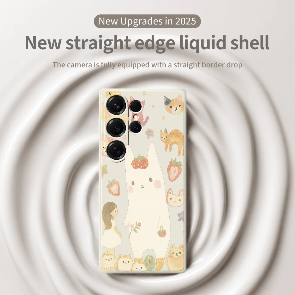キュートな動物柄スマホケース Samsung Galaxy S25 S24 S23 S22 S21 S20 Ultra Plus S23 FE S21FE S20FE S10 Plus用 シリコンカバー