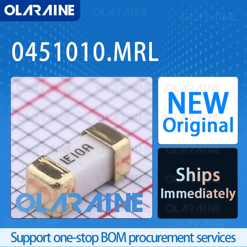 10/50/100Pcs 0451010.MRL SMD Original 100%new Surface Mount Fuse 125VAC 10A .0056ohms 451 NANO2