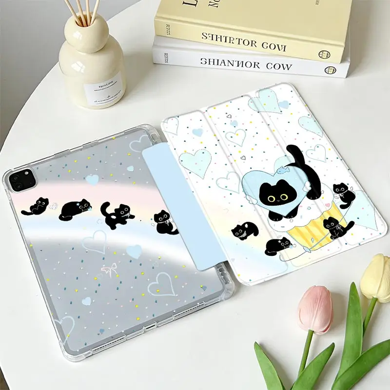 With Pen Holder Tri‑Fold TPU Bumper Case For Xiaomi Pad 5/5Pro 6/6Pro 11 inch Redmi Pad SE 11 Xiaomi Pad 7/7Pro 8/8Pro 11.2