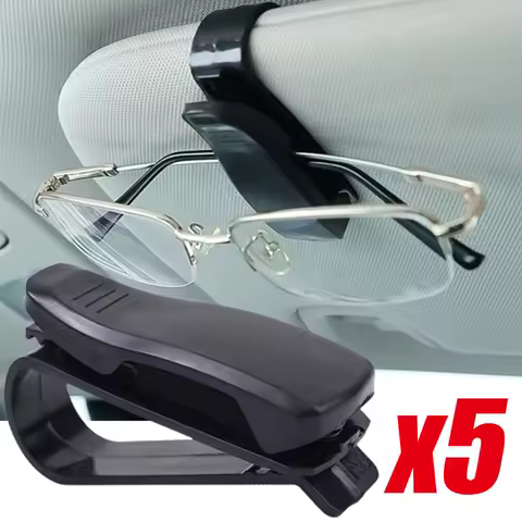 5Pcs Universal Car Sun Visor Glasses Clip Car Accessories Box Sunglasses Clip Card Ticket Holder Stand Fastener Case Eyeglasses