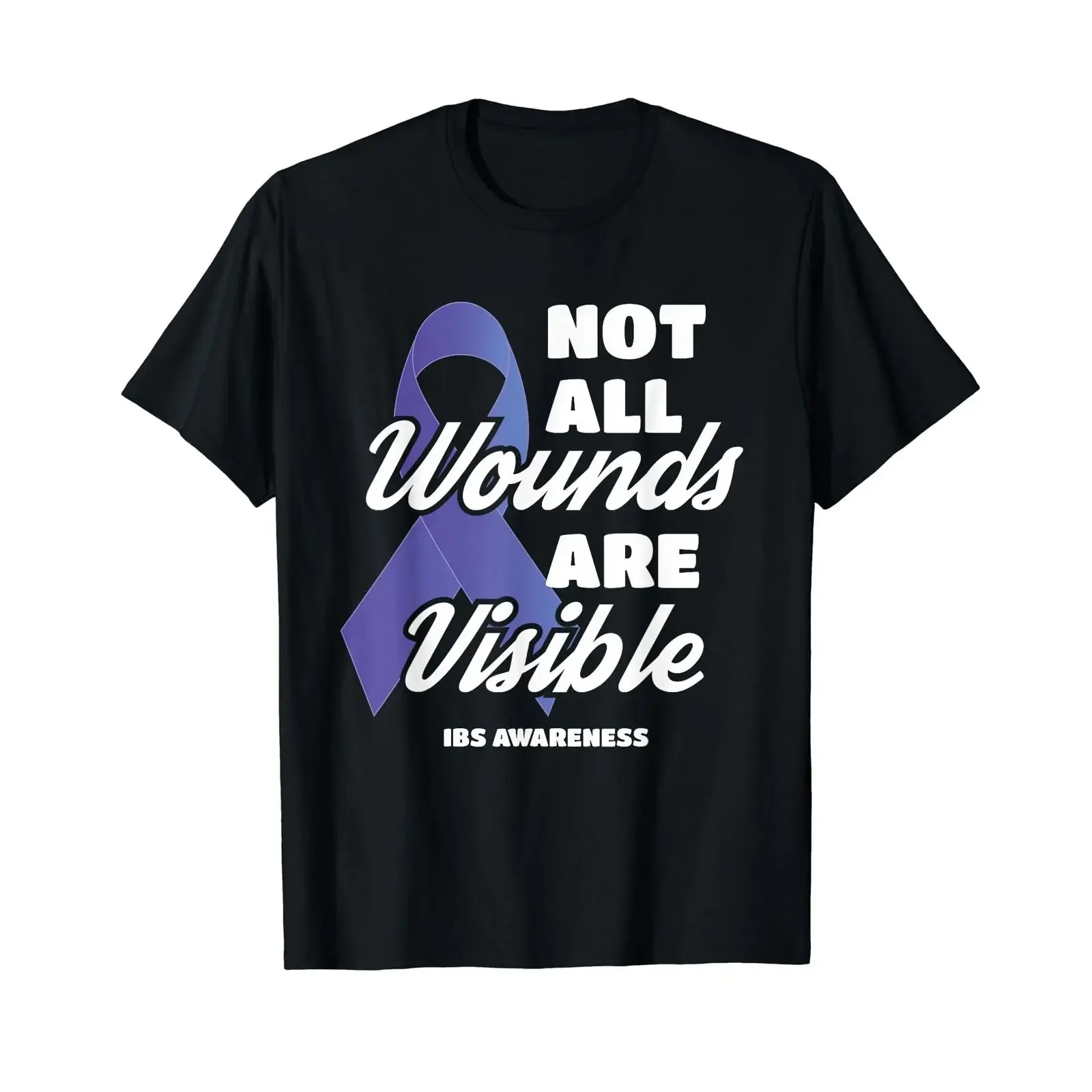 Not all wounds are visible IBS Awareness Affordable T Shirt vintage Washed Stretched Versatile Casual streetwear
