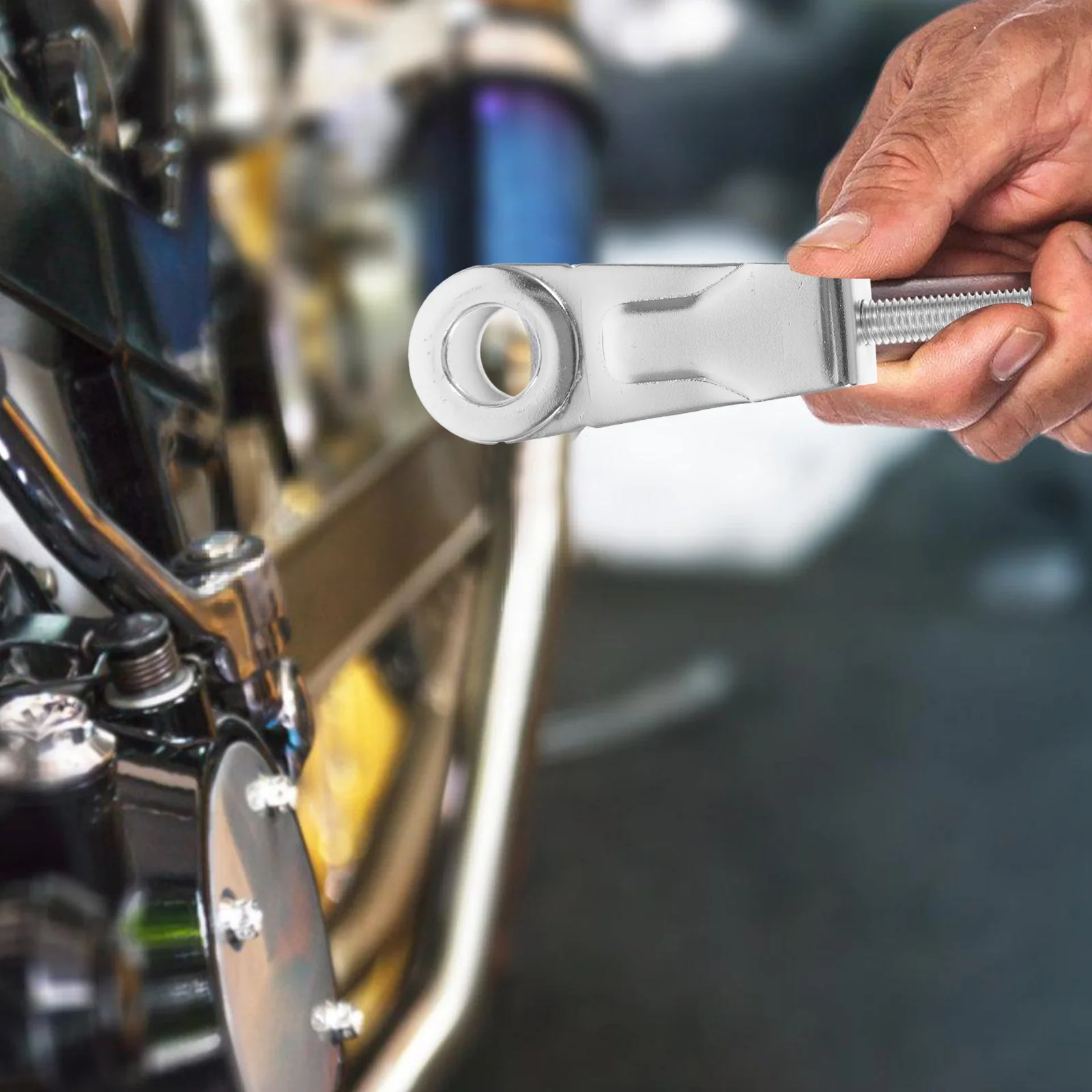 

2pcs Motorcycle Chain Tensioner Adjustable Heavy Duty Tool For Durable Chain Adjuster Reliable Motorcycle