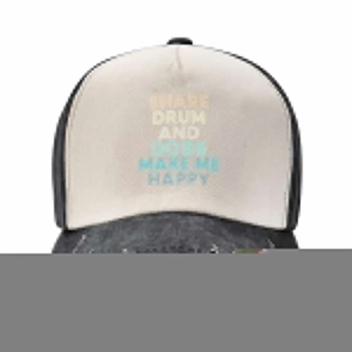 Snare Drum And Dogs Make Me Happy- Gift for Snare drum & Dogs Fans Baseball Cap Fishing cap Hip Hop Sports Cap Female Men's