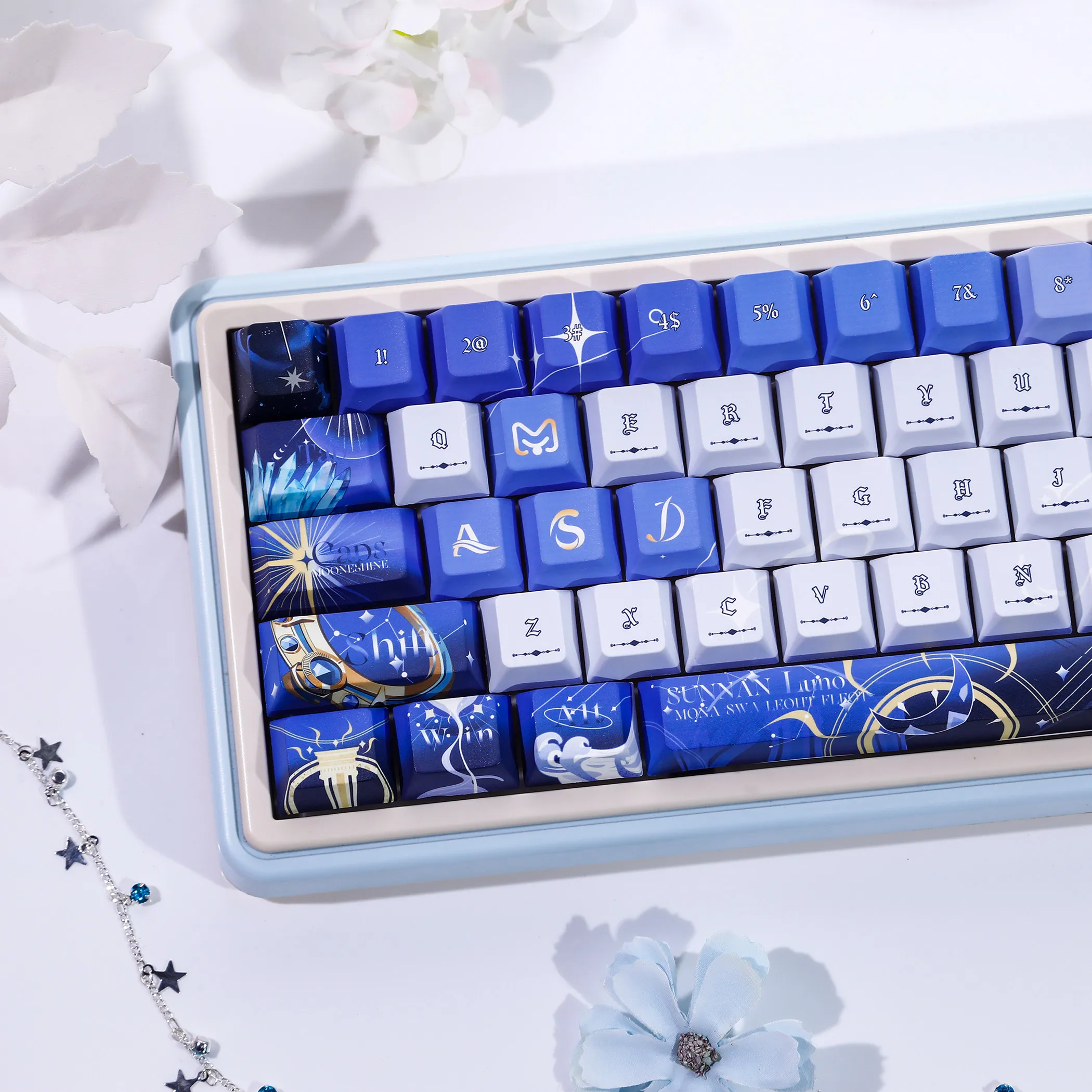Iuno 120 PBT Keycap Wuthering Waves DYE Sublimation Key Cover Cherry Cross MX Switch Key Caps for Mechanical Keyboard Gift