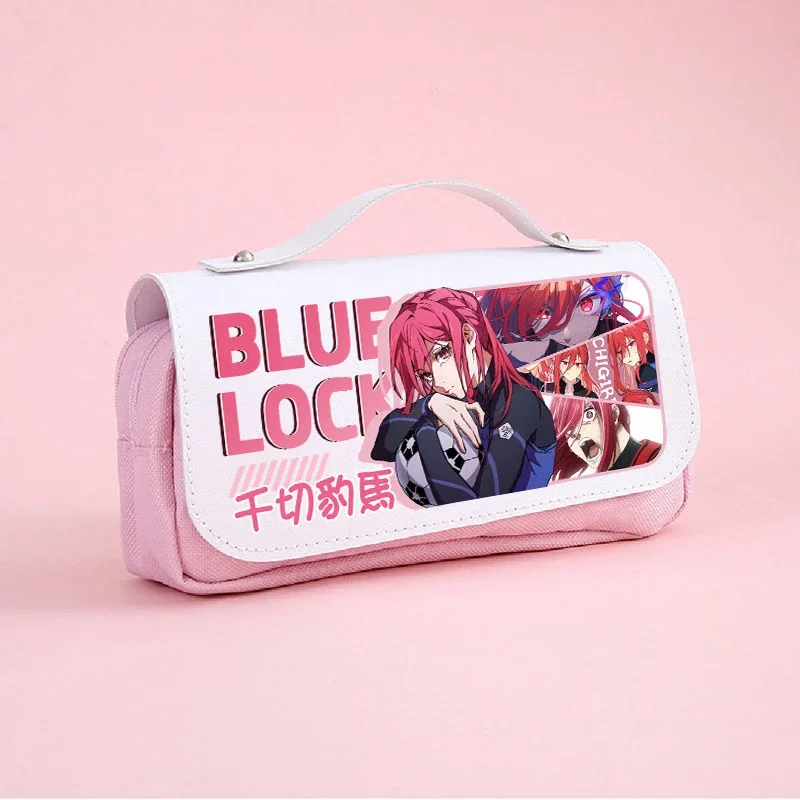 Anime Blue Lock Cosplay Bachira Meguru Seishiro Nagi Oxford Stoff Student Pu Leder Flip Pen Tasche Bleistift Fall Briefpapier Geschenke